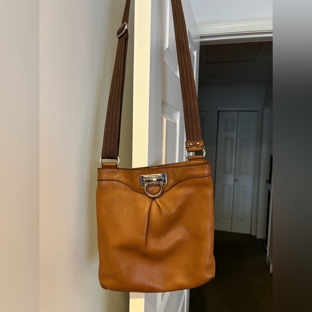 Salvatore Ferragamo crossbody bag, Cognac color